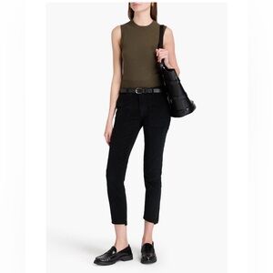 NILI LOTAN Jenna cropped cotton-blend corduroy slim-leg pants